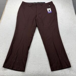 NWT TAYION BY MONTEE HOLLAND Mens Brown Wool Blend Dress Pants 44x32